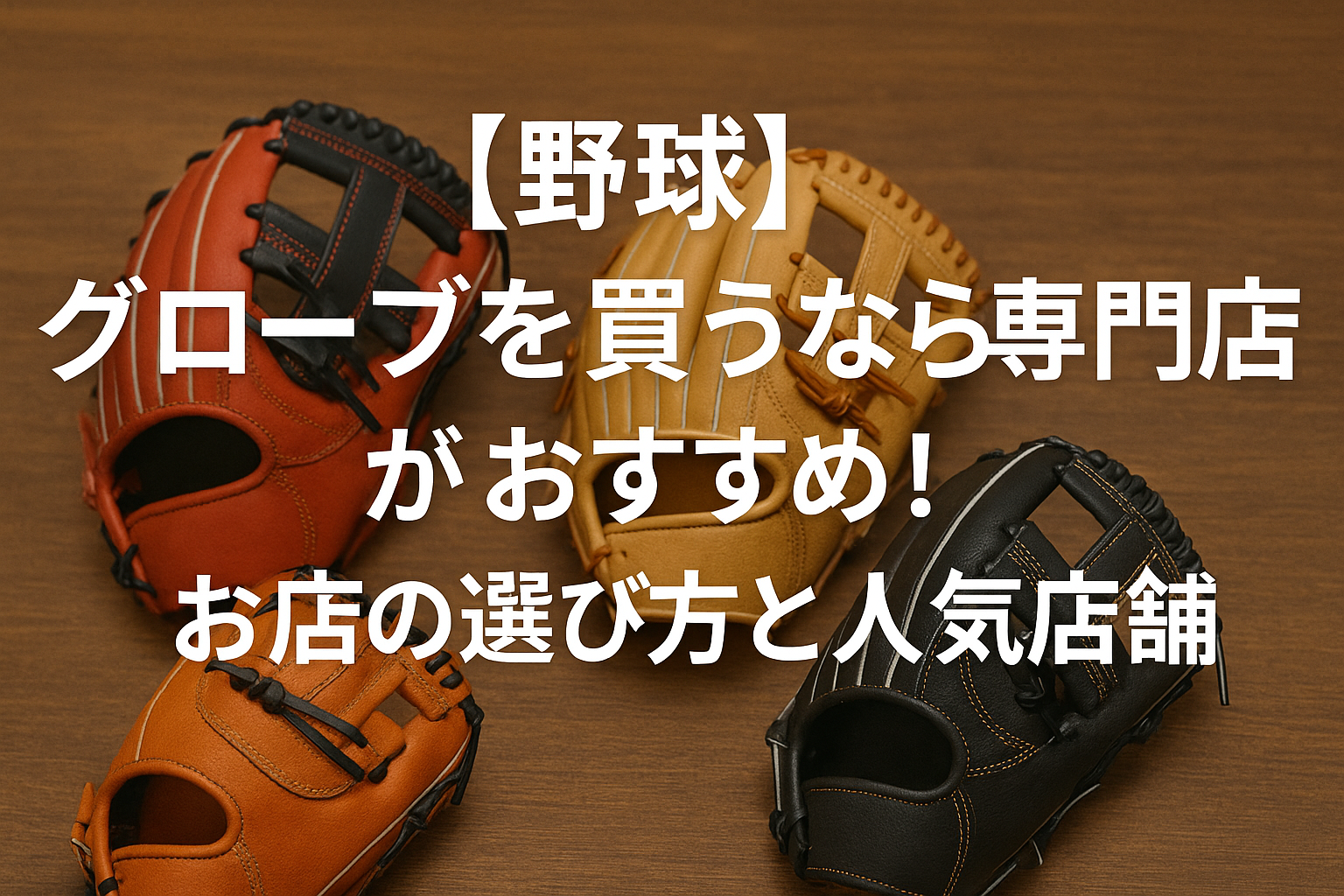 【野球】グローブを買うなら専門店がおすすめ！お店の選び方と人気店舗